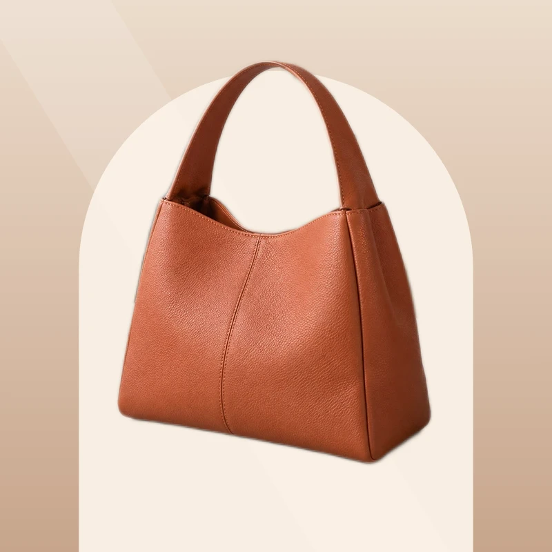 Handbag on the warm arch scene with illustrative crop guides