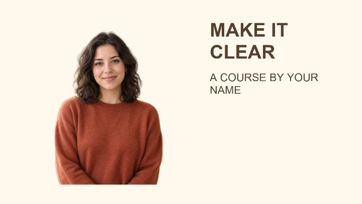 Editorial Course cover layout