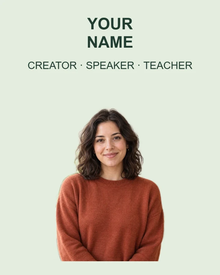 Spotlight Speaker introduction layout