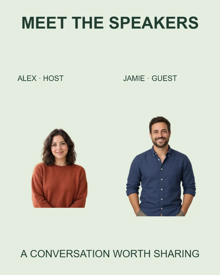 Spotlight Two-speaker introduction layout