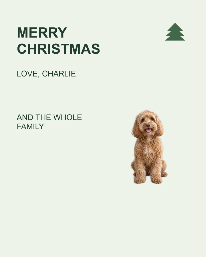 Pet Christmas card sample design